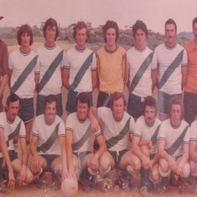 Inauguração do campo de futebol da Linha 40, em Flores da Cunha, em 1976.