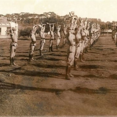 Em 1940, integrantes do Tiro de Guerra.