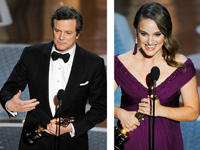 Colin Firth levou o prêmio de Melhor Ator e Natalie Portman ganhou o Oscar de Melhor Atriz - Cinema em Cena / Divulgação