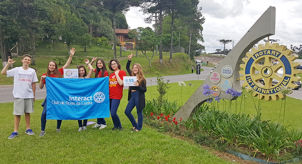 Integrantes do Interact de Flores da Cunha participaram da Semana Mundial. - Divulgação