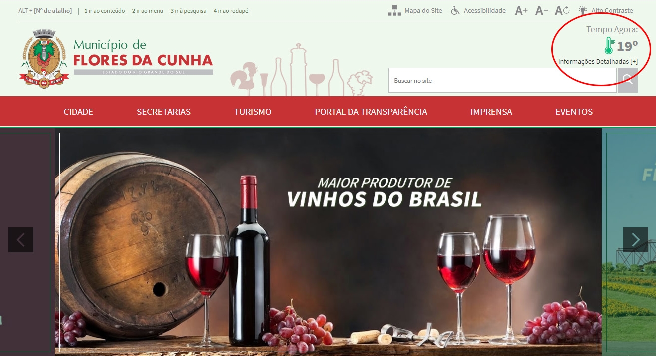 Dados podem ser acessados no site da prefeitura. - Prefeitura de Flores da Cunha/Divulgação