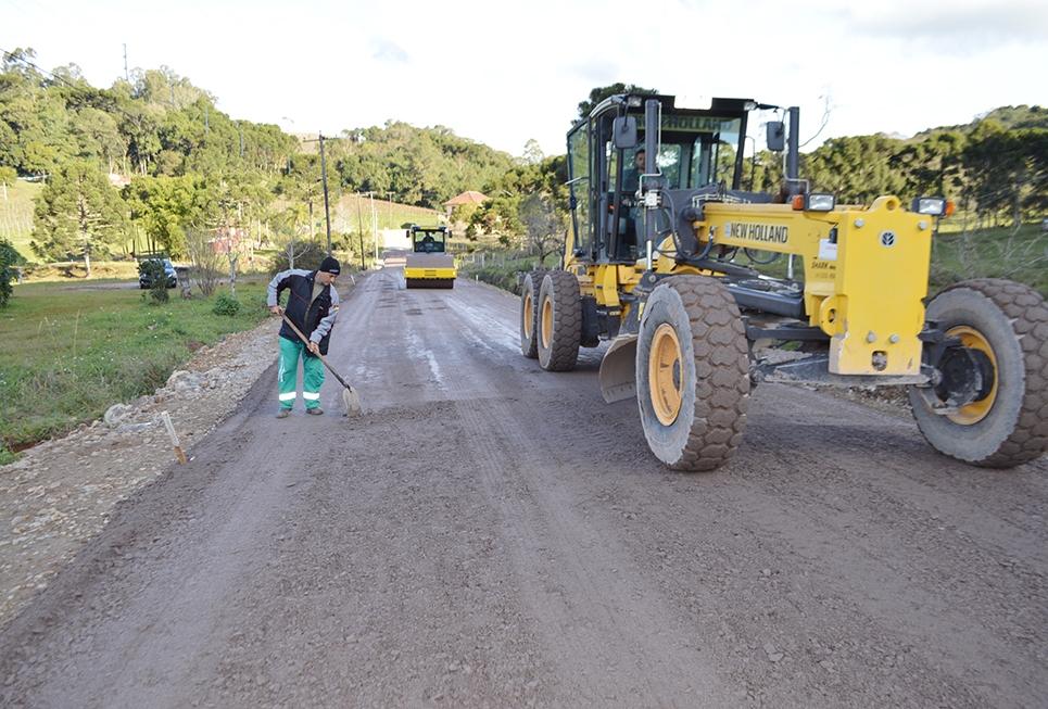 Via será pavimentada na Linha 40. - Prefeitura de Flores da Cunha/Divulgação