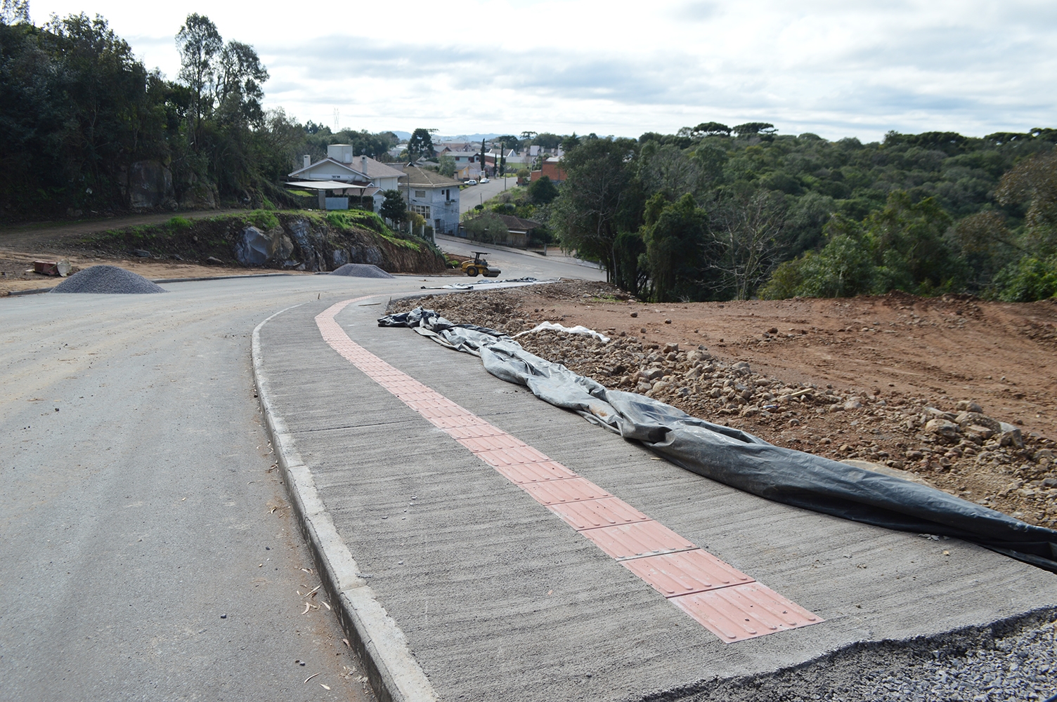 Via serve como acesso ao Parque da Vindima. - Prefeitura de Flores da Cunha/Divulgação