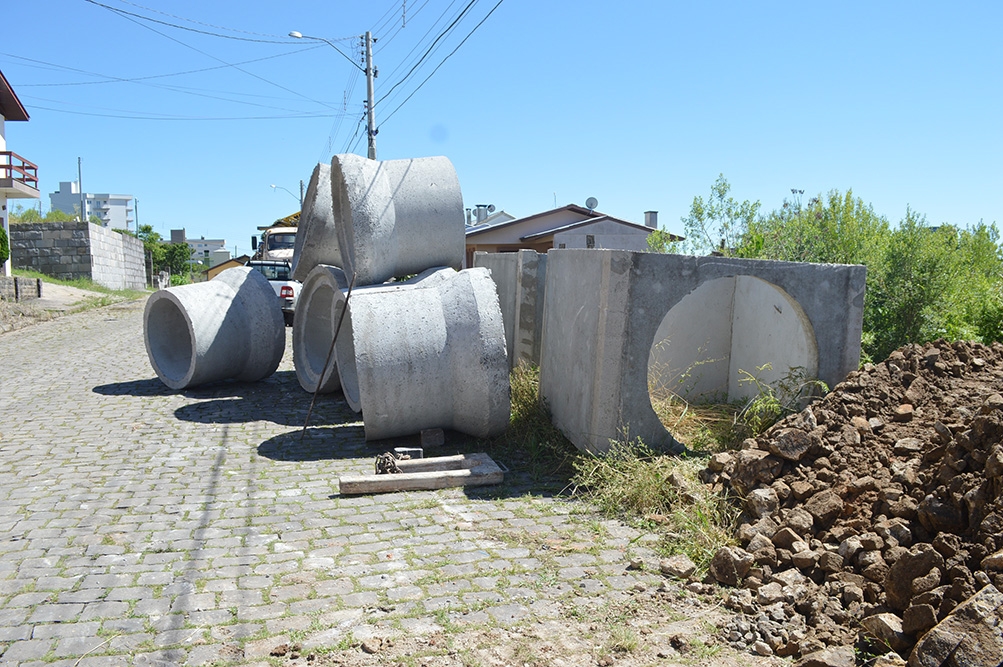 Sistema de drenagem terá melhorias. - Prefeitura de Flores da Cunha/Divulgação
