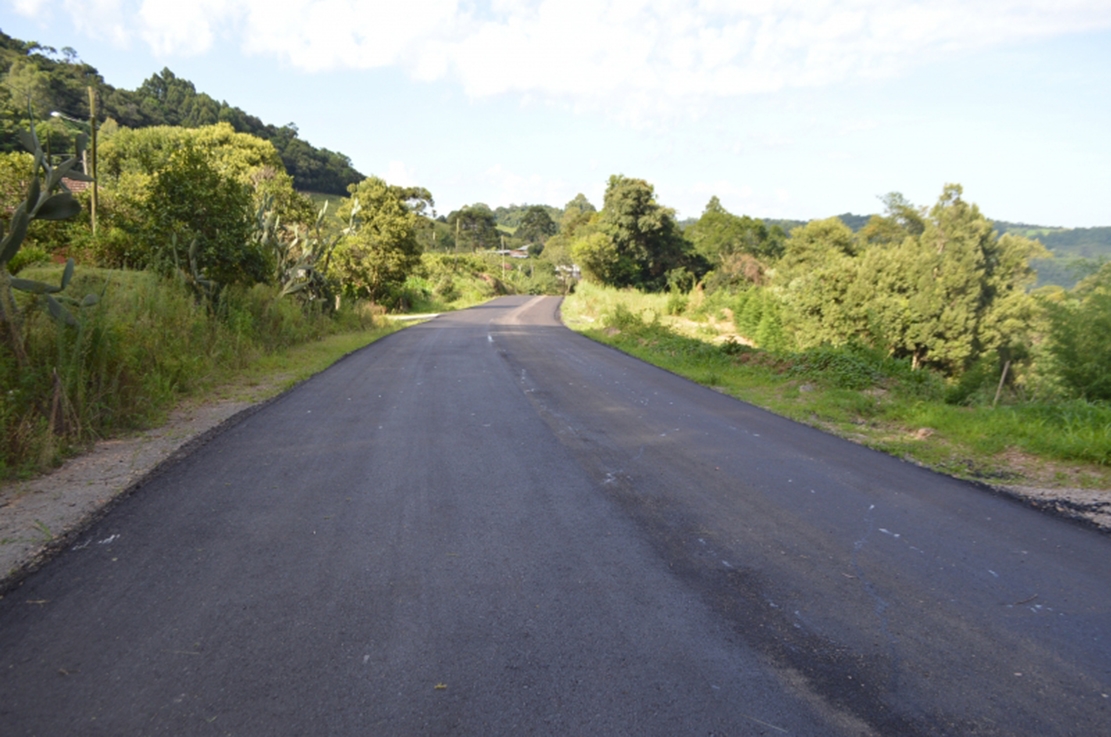 Via é importante para a agricultura e turismo local. - Prefeitura de Flores da Cunha/Divulgação