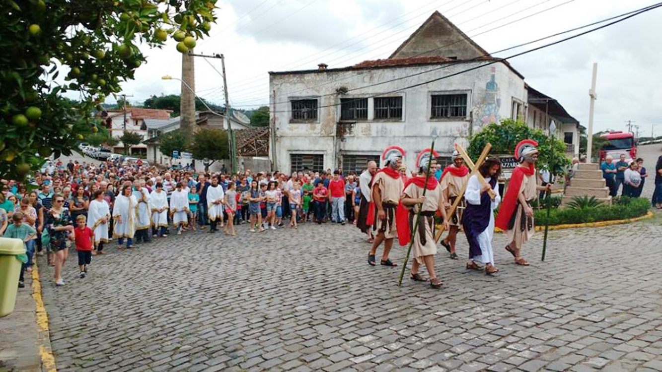 Encenações ocorrem em Otávio Rocha. - Prefeitura de Flores da Cunha/Divulgação
