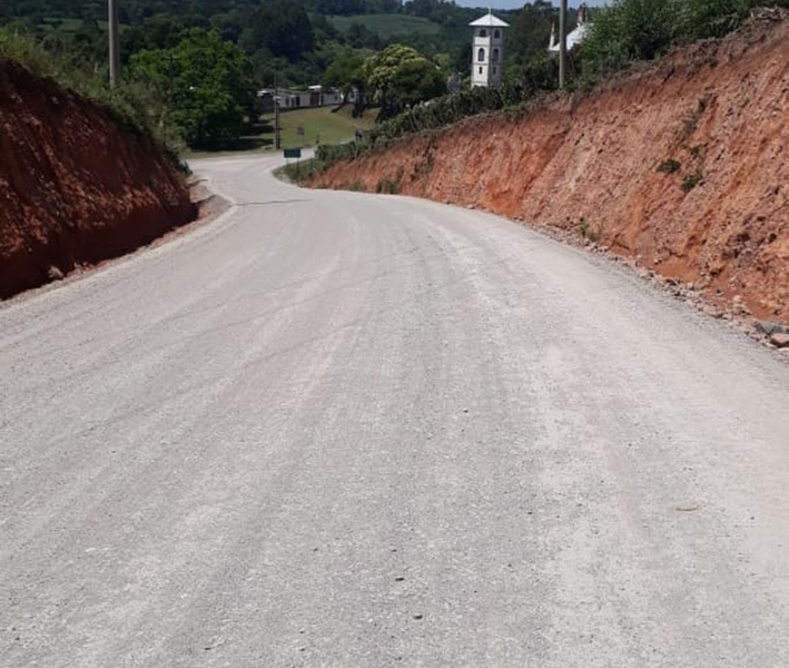 A obra terá a pavimentação de 1 Km. - Prefeitura de Flores da Cunha/Divulgação