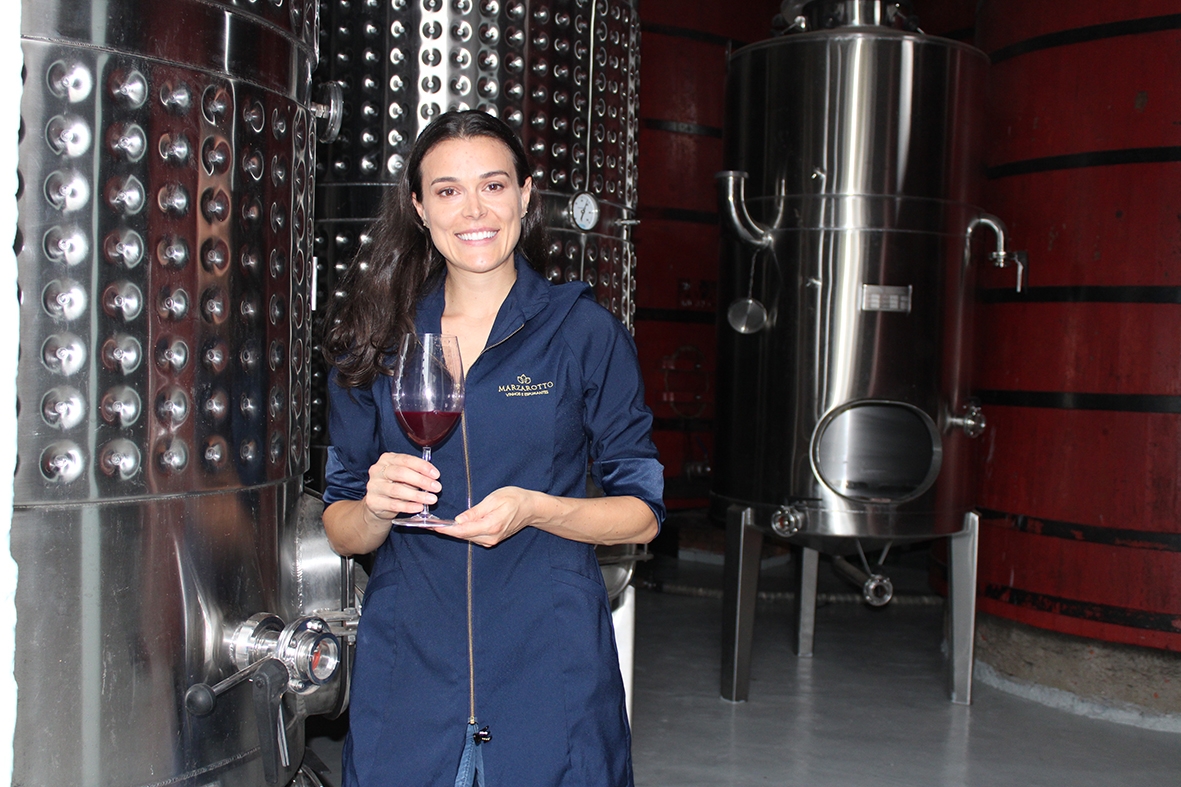 Janaína Marzarotto está à frente da vinícola que terá sede  em Nova Pádua.  - Karine Bergozza