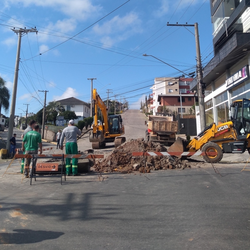 O prazo estimado para a realização dos trabalhos de drenagem é de 30 dias. - Prefeitura de FC/ Divulgação