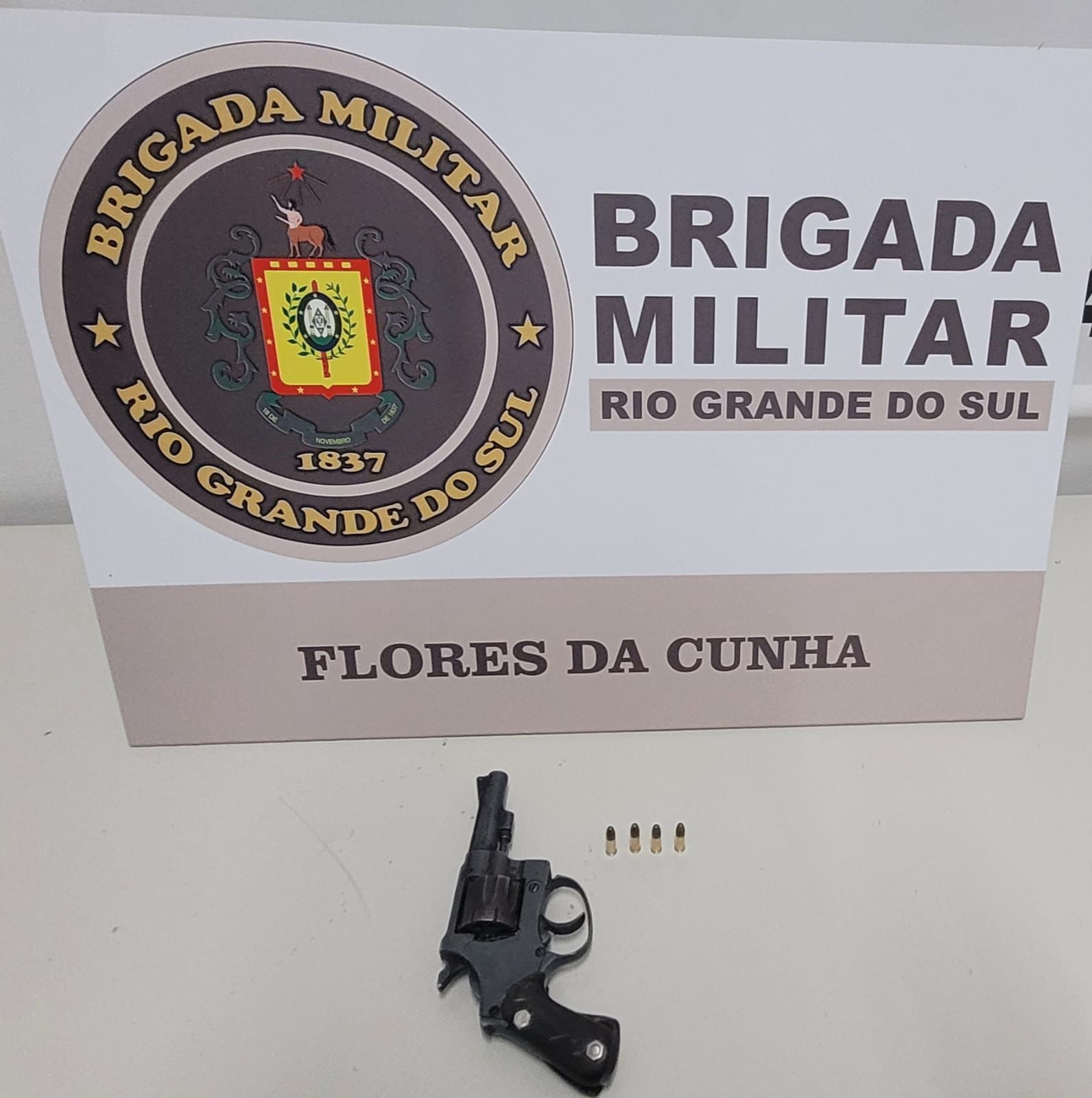 A arma estava escondida em um galpão da propriedade, que fica no interior do município - Foto: BM