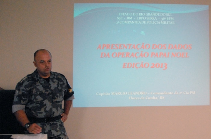Capitão Márcio Leandro apresentou os dados na sede da CDL. - Gesiele Lordes
