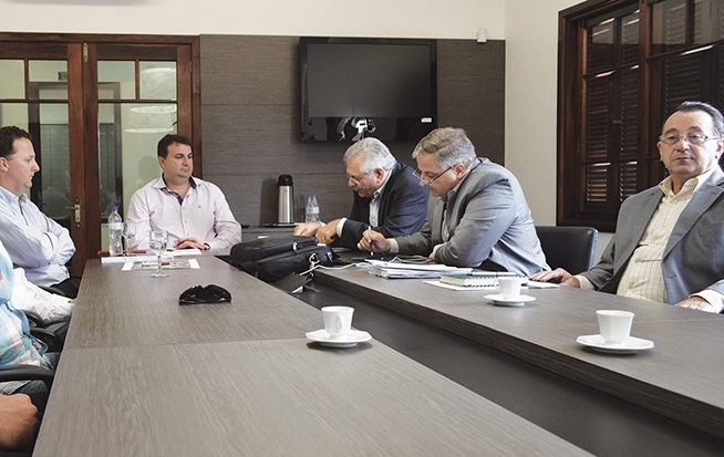 Antes do encontro deste mês, dirigentes do Senai-RS e da Fiergs debateram a proposta com representantes florenses no dia 26 de novembro do ano passado. - Arquivo O Florense